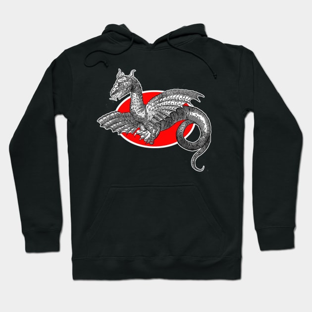 Medieval classic dragon on the attack Hoodie by Marccelus